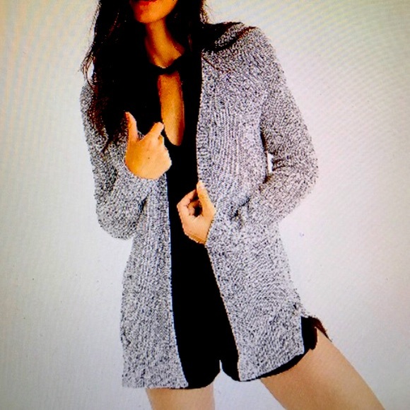 American Eagle Outfitters Gray Speckled Knit Open Front Cardigan Size S - Picture 2 of 11